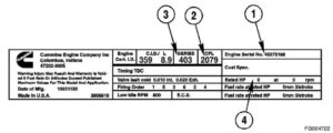 Cummins Engine Serial Number